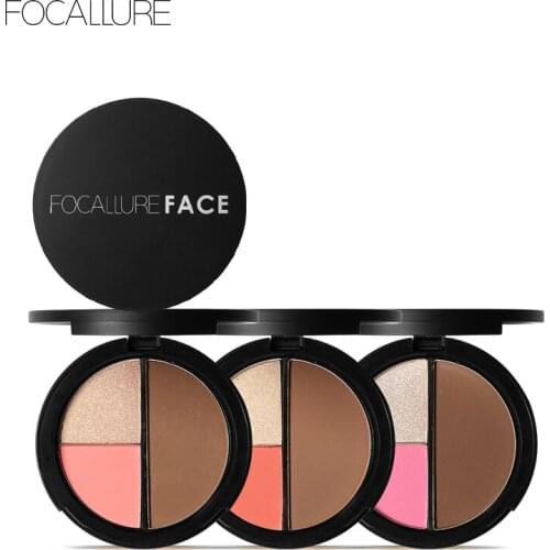 FOCALLURE Makeup Highlighter Contour Blush Power palette Portable Make up Cosmetics Bronzers