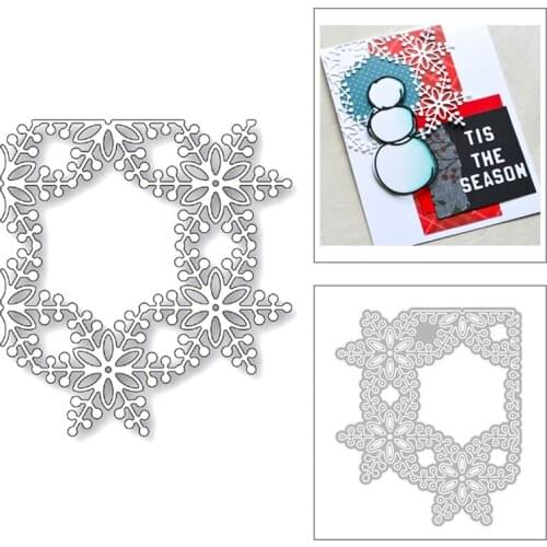 2020 New Christmas Hexagonal Snowflake Embossing Metal Cutting Dies For DIY Scrapbooking Greeting Card Paper Making No Stamps