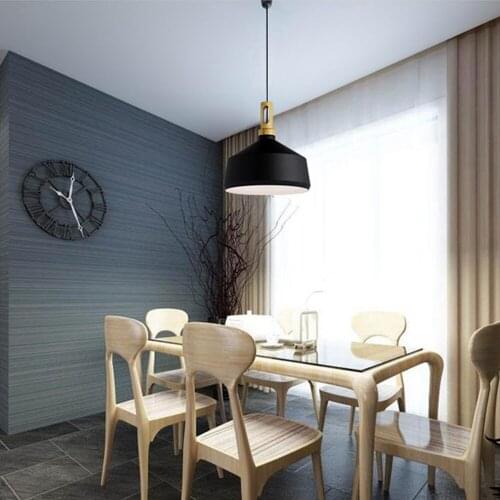 Milado E27 Hanging Lamp Wood Pendant Lights Aluminum Kitchen Fixture industrial lamp подвесной светильник