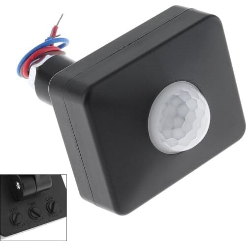 Mini AC 110-220V 100W LED ABS Infrared PIR Motion Sensor Project Lamp Switch for Outdoor Indoor