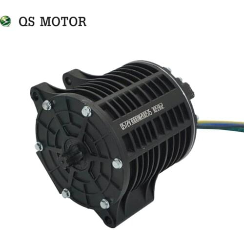 QS Motor 138 3kw 6kw Max Continous Mid Drive Motor 72V 100KPH Belt Type V1/V2 and Sprocket Type V1/V2 for E-Dirt Bike/E-Scooter