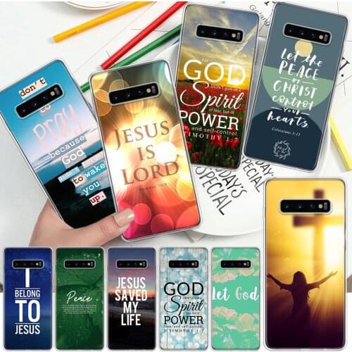 God Jesus Pray Soft Cover Phone Case For Samsung Galaxy S10 S21 S20 FE S9 S8 S7 Note 10 9 8 Plus Ultra Lite J4 J6 + Coque