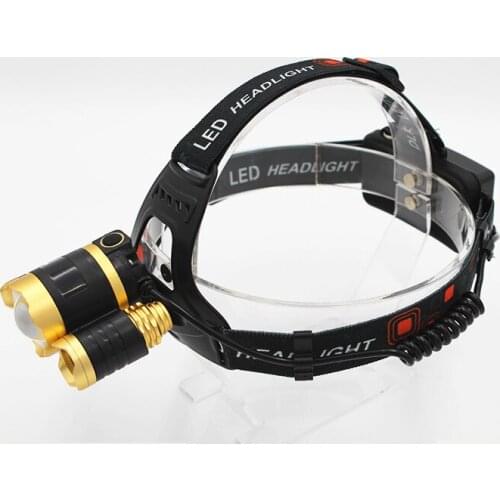 4000 Lumens Rechargeable LED Headlamp 1x XML-T6 + 2x XPE Flashlight Torch Head Lamp Waterproof Lights Headlight