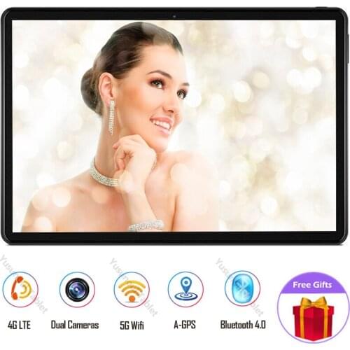 Android 9.0 Global Version 10 inch Tablet pc 4G LTE Octa Core 64GB ROM 1920*1200 Resolution Dual Sim Dual cameras WiFi Tablet