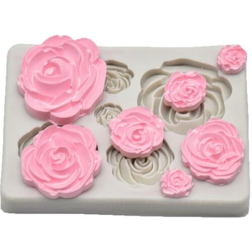Rose Flowers Silicone Mold Cake Chocolate Mold Weddign Cake Decorating Tools Fondant Sugarcraft Cake Mold 1pc 20Mar2