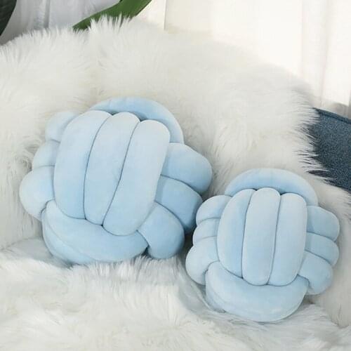 Throw Pillows Nordic Style Knotted Blue Pillow Round Creative Woven Sofa Decorative Cushion Office Chair Outdoor Cushions