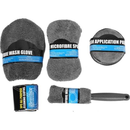 Car Auto Wiping Rags Efficient Absorbent Microfiber Cleaning Cloth Home Car Washing Gloves Wheel Brush Pad Car Cleaning Tool