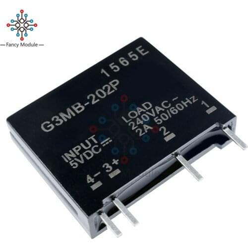 Relay Module G3MB-202P G3MB 202P DC-AC PCB SSR In 5V DC Out 240V AC 2A Solid State Relay Module For Arduino