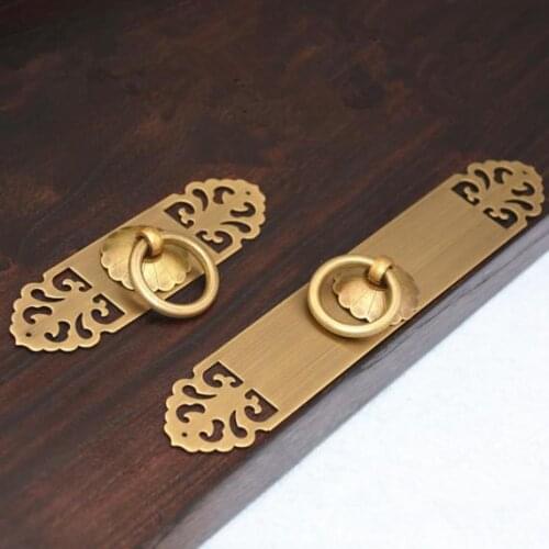 Vintage Drawer Pulls Handles Knobs Kitchen Cabinet Handle Pulls Gold Dresser Pull Back Plate Furniture Handle