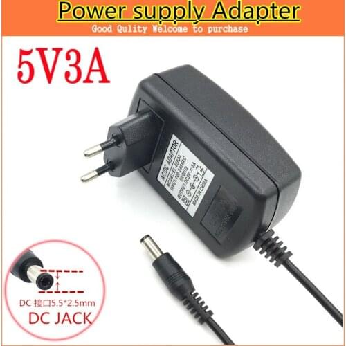High quality 5v 3a Dc 5.5mm Ac/dc Power Adapter EU Plug Supply Charger 5v3a For Tv Box Mxq Other The