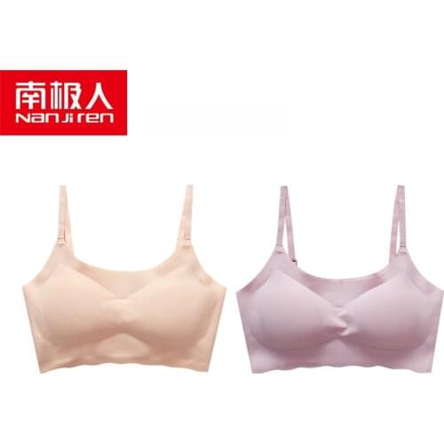 NANJIREN 2pcs Seamless Bras for Women Breathable Push Up Bras Comfortable No Wire Brassiere Sport Underwear Sexy Female lingerie