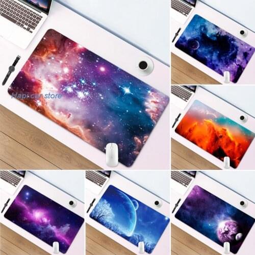 Starry Sky Cute Mouse Pad Large 80*30cm Kawaii Deskpad Gaming Wrinting Desk Mats for Office Computer Keyboard Laptop Mouse Mat