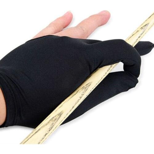 1 Pair 3 Fingers Billiard Gloves Nylon Elastic Profession Billiards Gloves Men Women General Ball Gloves Snooker Accessories
