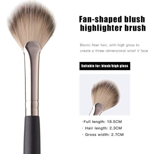 1PCS Black Single Blush Brush High Light Loose Powder Makeup Brush Soft Fur Multifunction Beauty Tools For Face Makeup Cosmetic