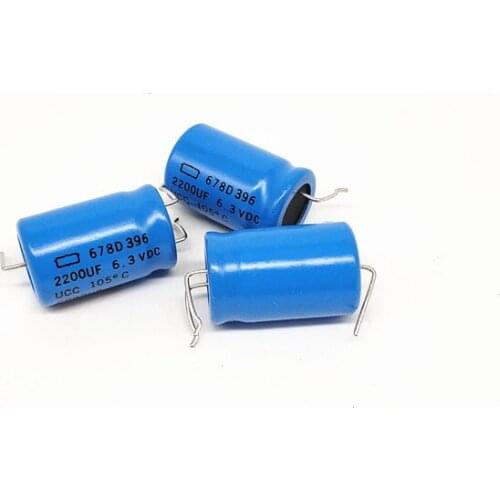 1pcs Original imported 678D series 6.3V 2200uF long life fever electrolytic capacitor