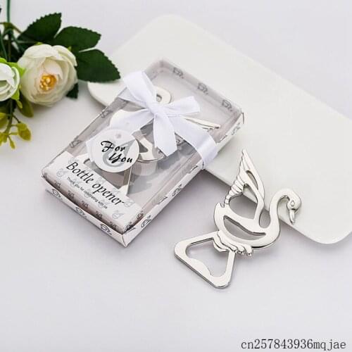 100 Pcs Swan Bottle Openers Metal Beer Opener Wedding souvenirs Wedding Gifts for Guests Giveaways
