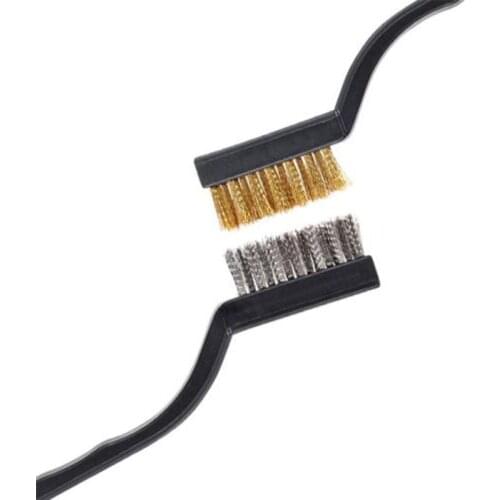 12PC. MINI WIRE BRUSHES STAINLESS STEEL BRASS NYLON CLEANING DETAIL BRUSHES
