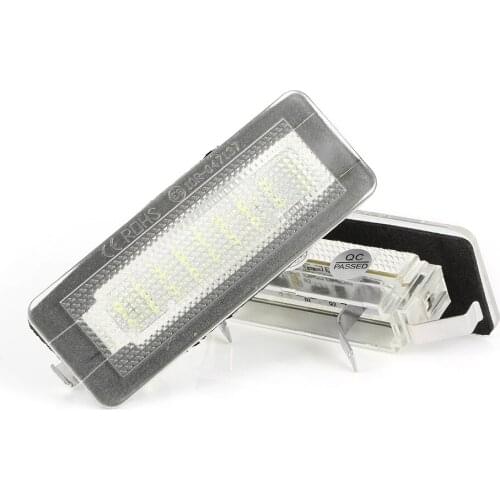 2Pcs 18SMD LED License Plate Number Light Lamp Error Free For Benz Smart Fortwo Coupe Convertible 450 451 W450 W453 Car Light