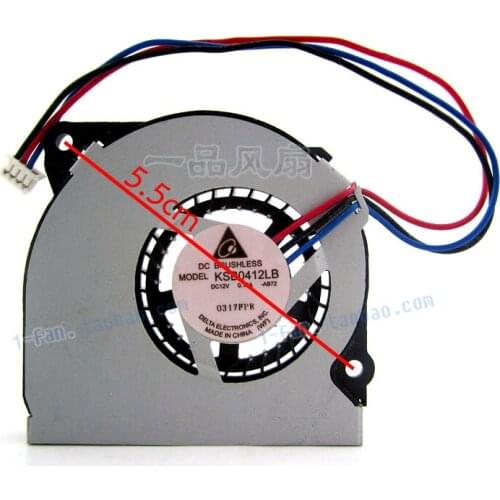 Delta Electronics KSB0412LB AB72 DC 12V 0.12A 3-wire Server Cooler Fan