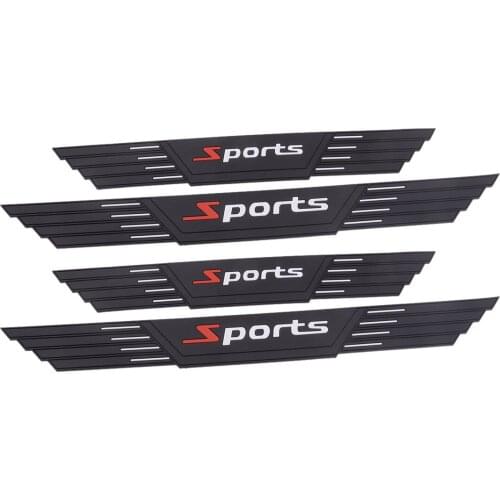 4pcs/Set Flexible Universal Car Door Scuff Plate Sill Cover Panel Step Protector Rubber Strip High Quality