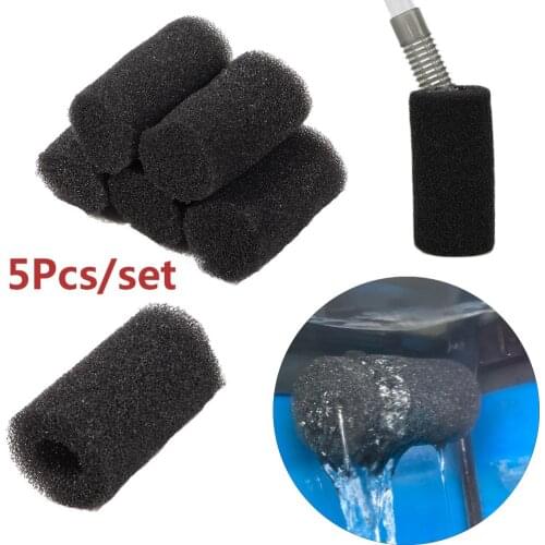 5pcs Fish Tank Cotton Filter Black Foam Sponge Filter Protector Cover Aquarium Inlet Filter Air Pump Accessories For Pond