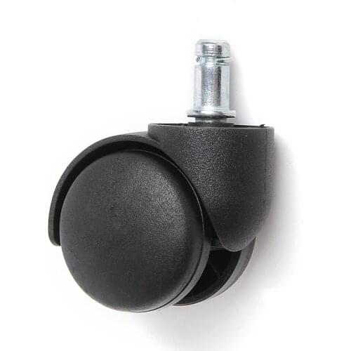 5pc 2 inch plunger office chair universal silent black casters nylon wheel executive chair office chair swivel chair 360 degree