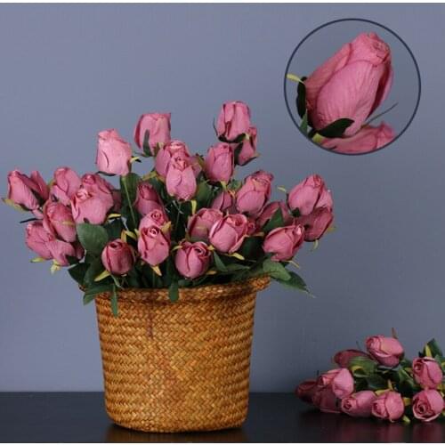 9 Heads Fake Rose Silk Artificial Flower for Wedding Home Decoration Room Accessories