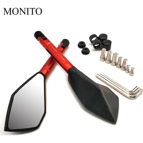 CNC Motorcycle Accessories Rearview Side Mirror Moto Blind Spot Mirror For Aprilia CAPANORD 1200 etv1000 750 sl1000 RST1000 Z800