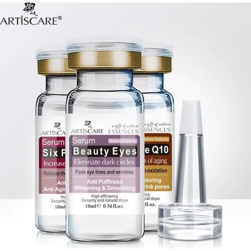 ARTISCARE Anti Aging & Beauty Eyes Serum SET Anti Dark Circles Wrinkles Removal Whitening Coenzyme Q10 Six Peptides cream 3Pcs