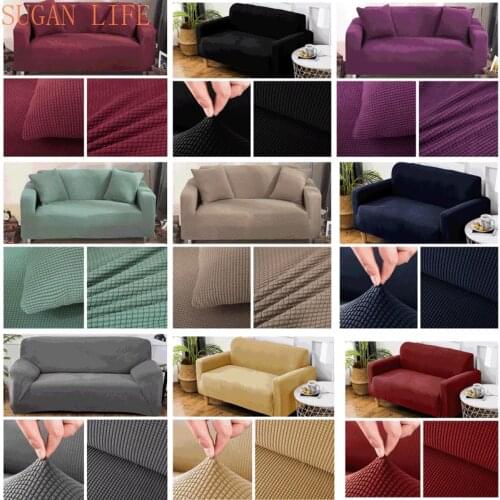 Velvet Sofa Covers for Living Room Solid Sectional Sofa Cover Elastic Couch Cover Home Decor Fundas Sofa Slipover Top Quality