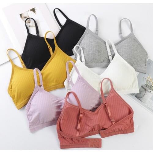 CHRLEISURE Seamless One-pice Bralette Wireless Double Breasted Bra Push Up Gather Soft Breathable Bras