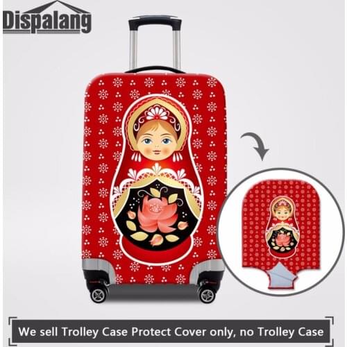 Matryoshka Doll Print Luggage Protective Cover For 18-32 Inch Matryona Cartoon Case On Suitcase For Girl Women Travel Accesories