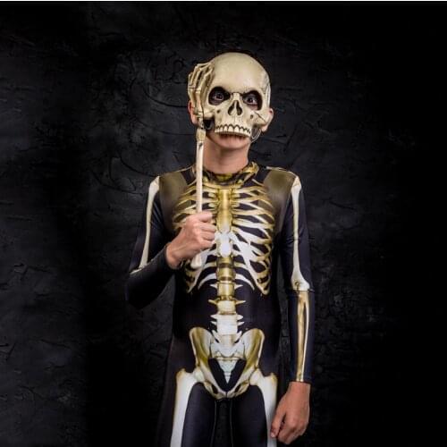 Halloween Cosplay Jumpsuit Women Kids Scary Costume Boy Girl Fancy Day of The Dead Family Carnival Party Parent-Child Skeleton