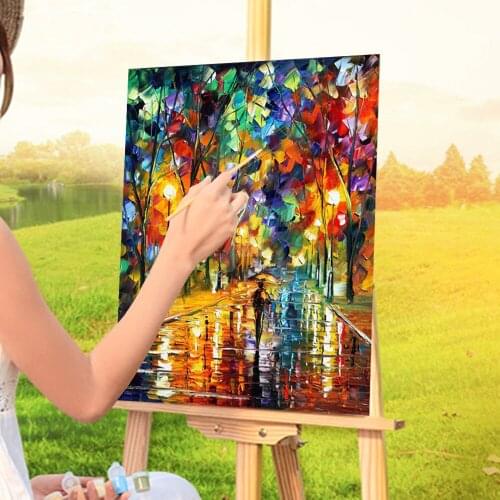 Pretty Night DIY Paint By Numbers Kit Oil Paints 40*50 Canvas Painting Loft Wall Picture Crafts Adults Handiwork Wholesale