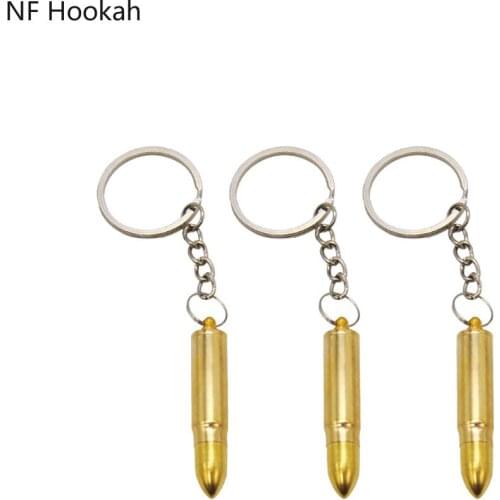 Bullet-shaped metal cigarette nail spoon, portable keychain, metal pipe accessories Snuff Snorter Snuff Snorter Accessories