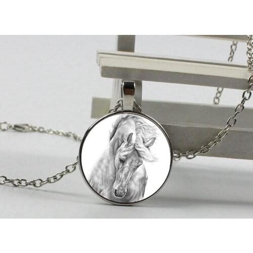 Fashion Cute 3D Unicorn Accessories Pendant Necklace 2018 New Christmas Gift Crystal Pendant Necklace