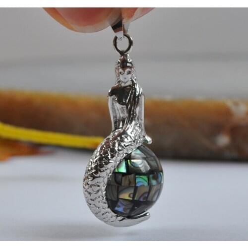 New Zealand Abalone Shell Bead Pendant Mermaid Jewelry For Woman Gift S901