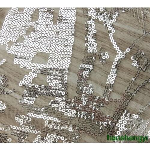 New full-width sequined mesh embroidered glitter embroidery fabric, fashion trend dress accessories