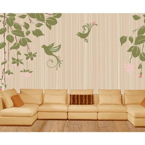 Custom 3D elegant hand painted flowers and birds modern simple papel de parede,living room sofa TV wall bedroom murals wallpaper