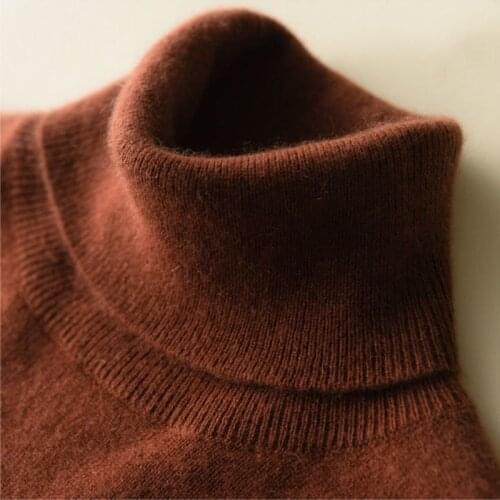 Autumn and winter solid color sweater mens turtleneck sheep pullover bottoming sweater plus size loose knitting young Korean