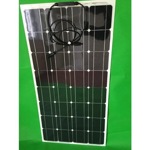 Latest research results. Suitable for car roof, roof, field long-range power generation. 100w semi-flexible solar panel