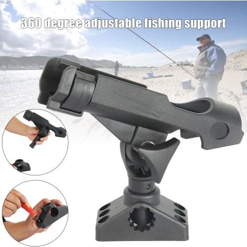 360 Degree Rotation Adjustable Fishing Rod Pole Mount Stand Bracket Holder for Kayak Canoe Boat Fishing Rod Base Bracket jlrr
