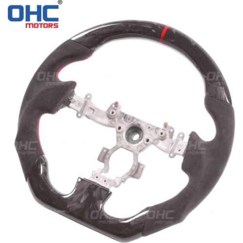 Real Carbon Fiber steering wheel for GT-R R35 Sky-line Flat Bottom