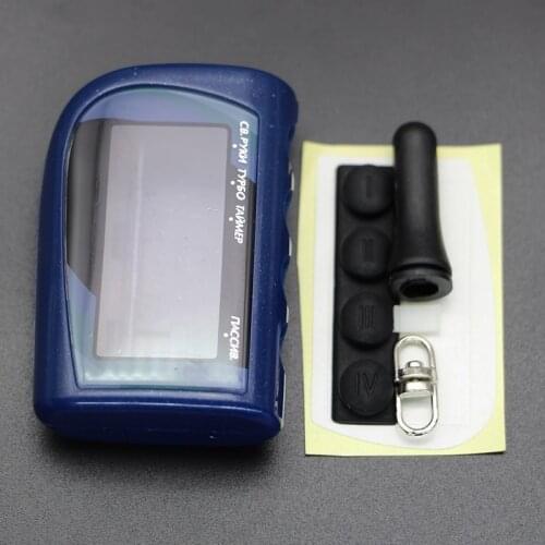 Russian version M4 case keychain for m4 Lcd remote controller two way car alarm system free shipping