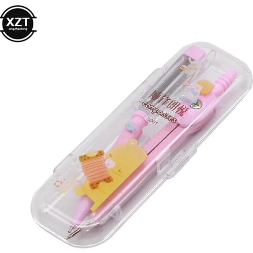 School Compass Cute Kawaii Girl Stationery Student Drawing Compasso Geometry Math Drafting Tools School Supplies Stationery