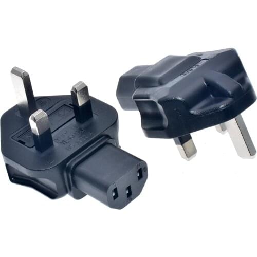 UK BS1363/A Standard Plug to IEC C13 AC Power Adapter,British Male to C13 Female PDU/UPS Server, Type G Travel Adapter Plug