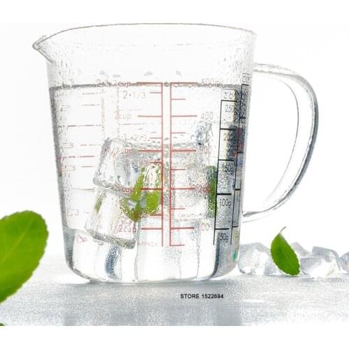 Premium 500ml Glass Measuring Cup Clear Nut Milk Cup with Measurements Fashion Design Free Shipping