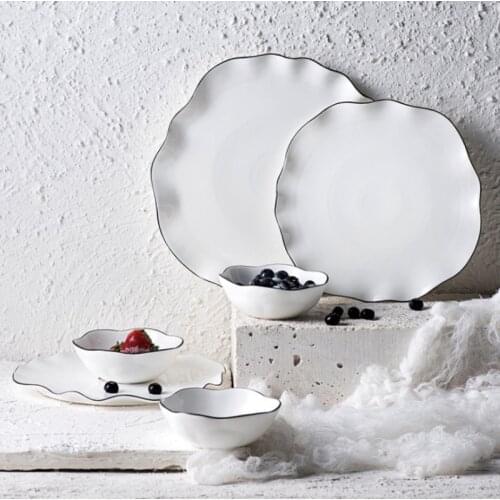 Salad Plate Dinner Dish Breakfast Nordic Steak Plates Home Hotel Ceramic Pot Food Dishes Pasta Hotel Restaurant Dish Tableware