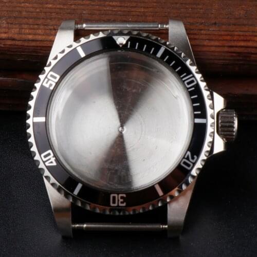 Vintage 1960 Watch Case for NH35/36 Movement Acrylic Dome Crystal Black Aluminum Bezel Ratchet 120 Clicks Watch Accessories 5ATM