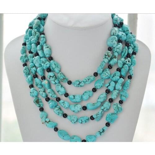 Wedding Woman Jewelry 100inch stone Stone Bead Long Necklace Handmade Charm